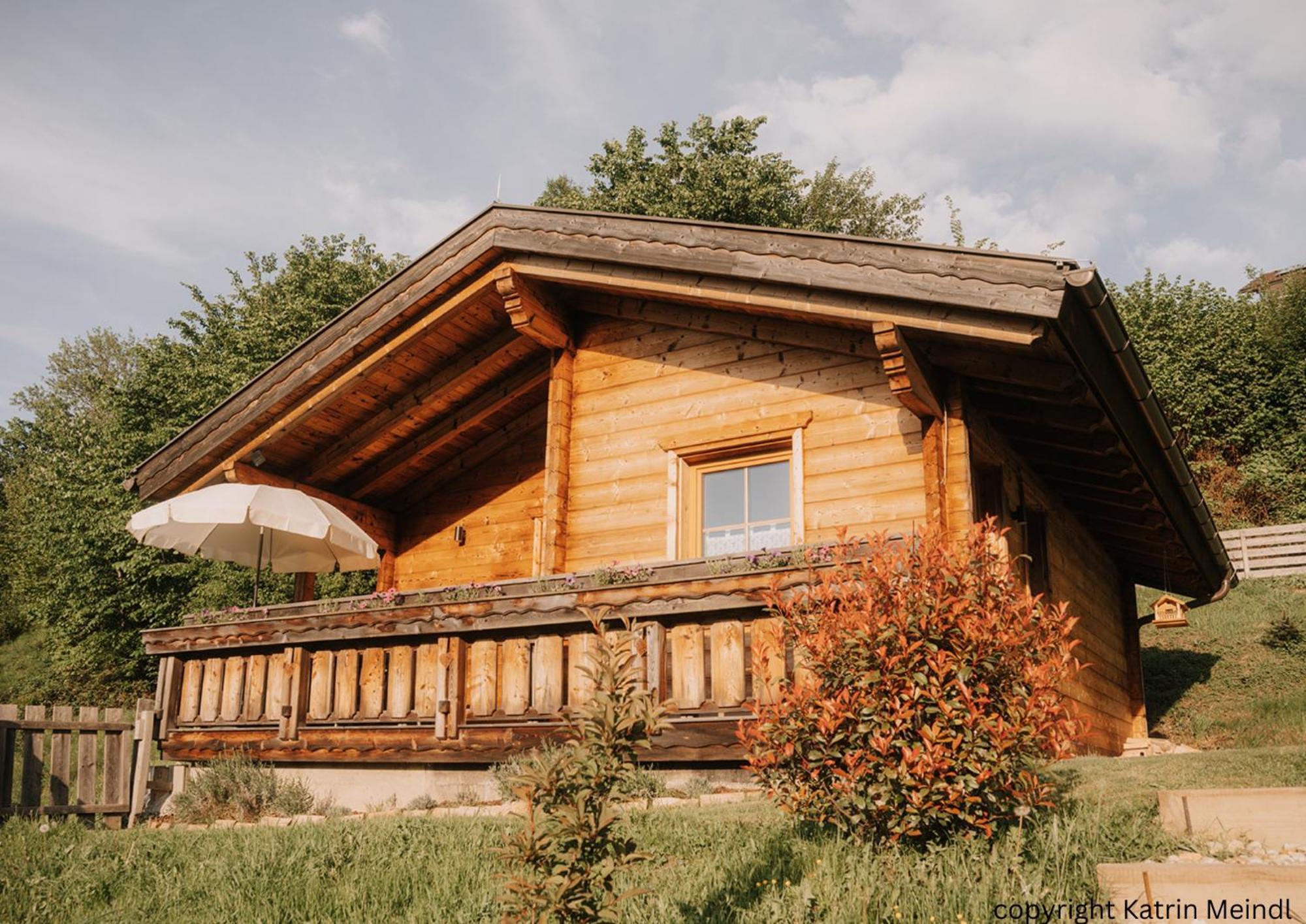 Das Paradieschen Edlitz - Stilvolles Blockhaus Mit Kamin Eksteriør billede